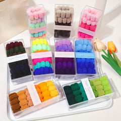 6 Pcs Wide Brim Nylon Hair Tie Retro Style High Elasticity Hair Rope