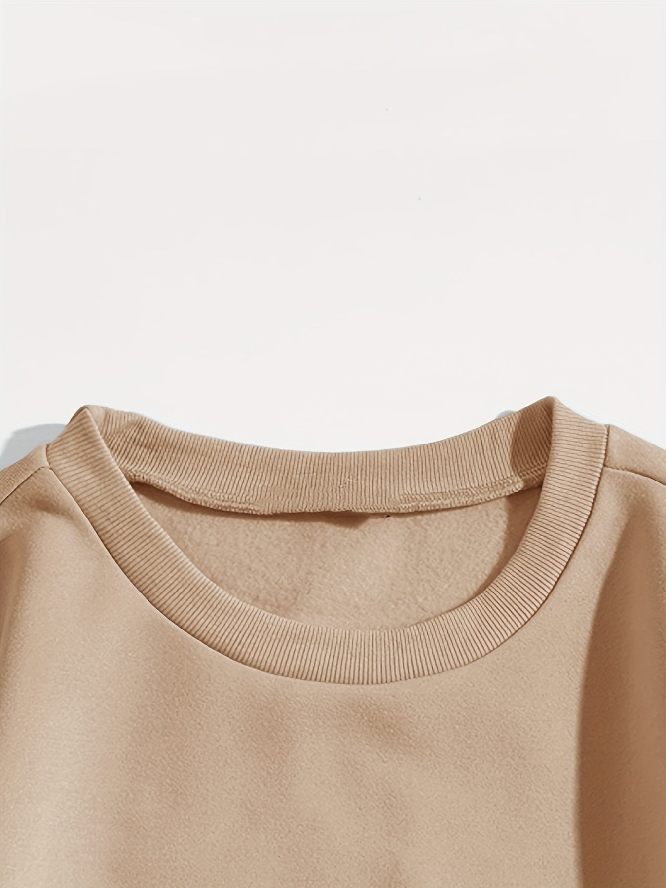 Letter Print Crew Neck Sweatshirt for Women