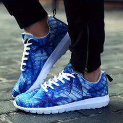 Women's Coconut Tree Pattern Lace up Running Shoes