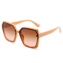 Oversized Hexagonal Sunglasses Vintage Ladies Stylish Women