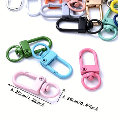 5pcs Multicolor Lobster Clasp Clips Key Chain Ring Buckle Hook