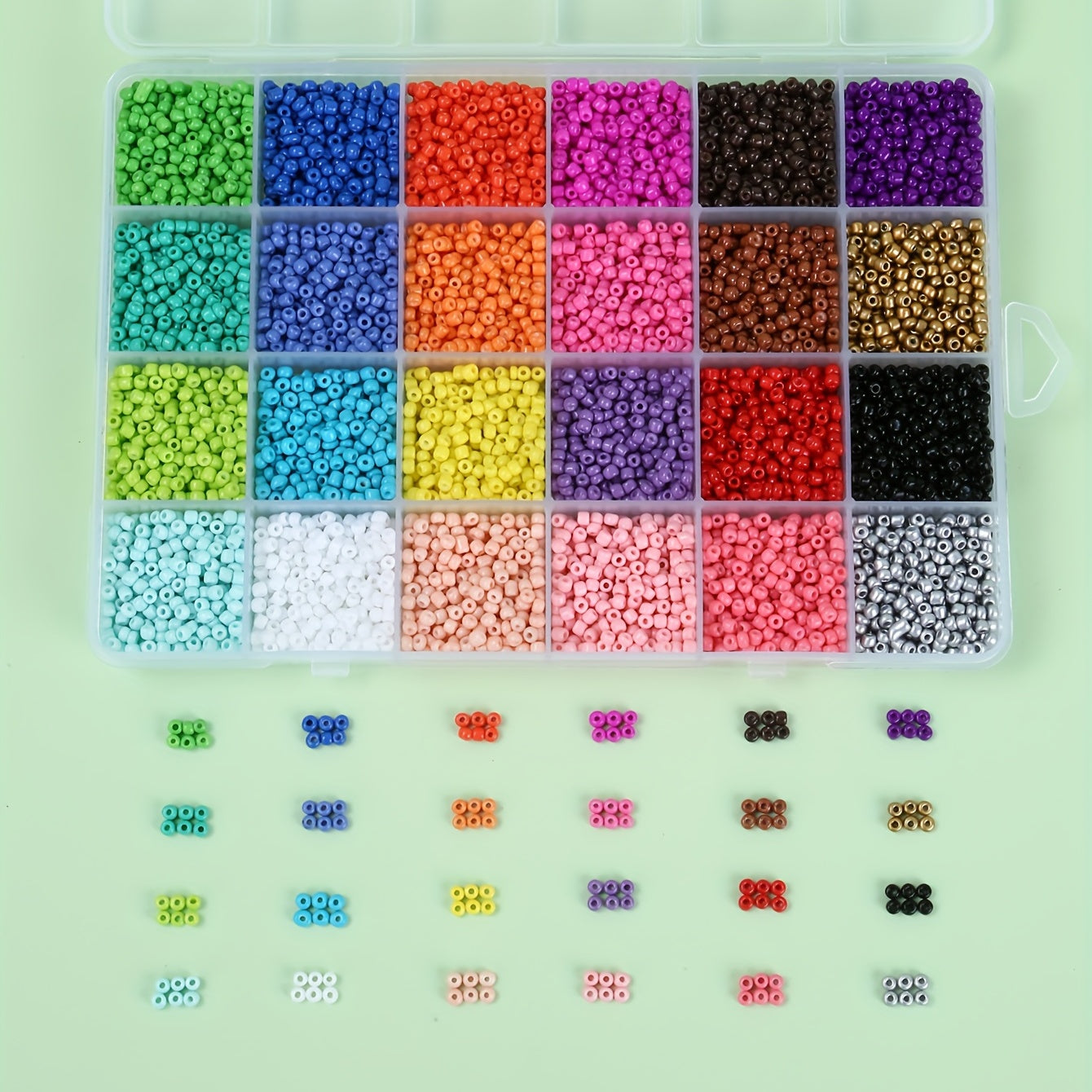 30g Rainbow Opaque Seed Beads 3mm for Jewelry Making