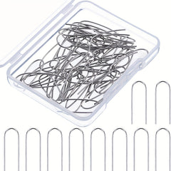 60pcs High Temp Wire Jump Ring U Hook Pendant Ceramic Trim Glass Fuse w/ Storage