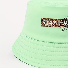 Leopard Bucket Hat Green Printed Fisherman Cap