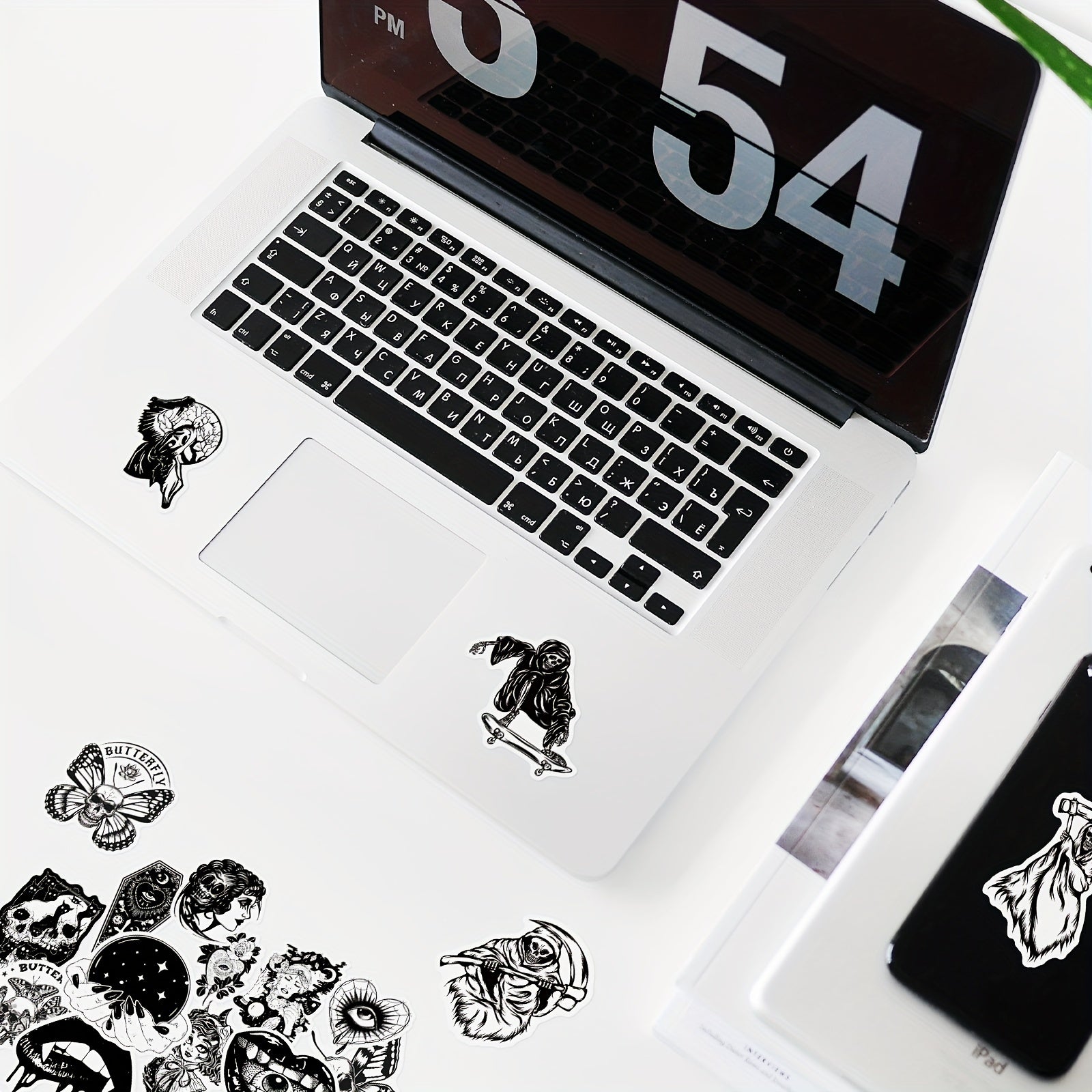 50pcs Gothic Stickers Pack Goth Waterproof Decals for Water Bottle Laptop