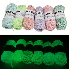 50g Glow In The Dark Yarn Crochet Fluorescent Luminous Scrubby Thread