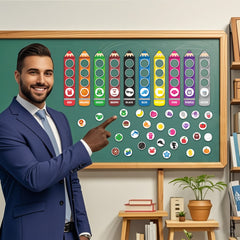 Magnetic Pencil Teaching Sets - 40 Round Magnets