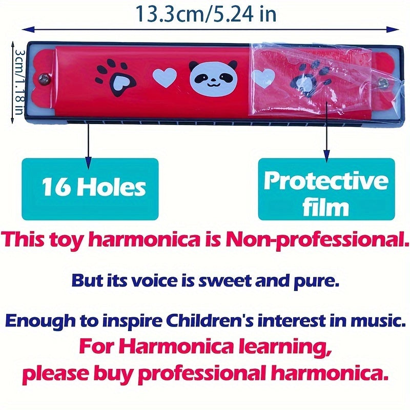5pcs Harmonica Toy Gift 16 Holes Harmonicas Party Favor for Goodie Bags