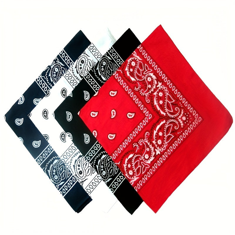Paisley Print Bandana Hip Hop Square Scarf Handkerchief Cowboy Cowgirl