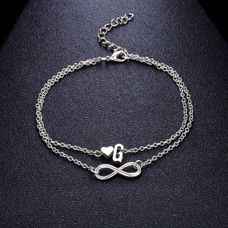 Letter Heart Beach Anklet Foot Jewelry