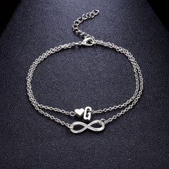 Letter Heart Beach Anklet Foot Jewelry
