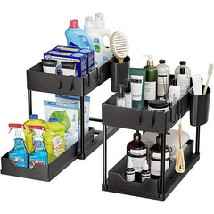 Kitchen Sink Shelf Under Counter Top Pull-out Storage Shelf