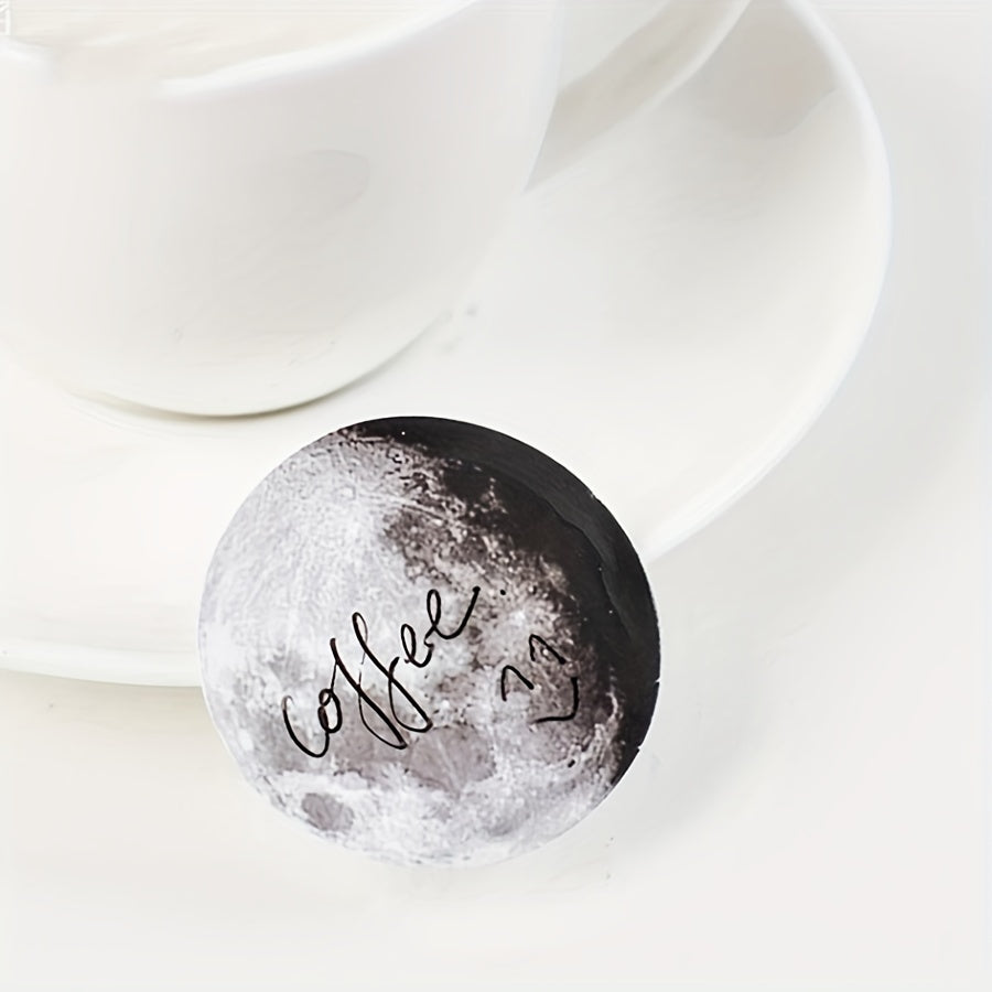 Moon Mini Paper Stickers Circular Designs for Scrapbooking & Decoration