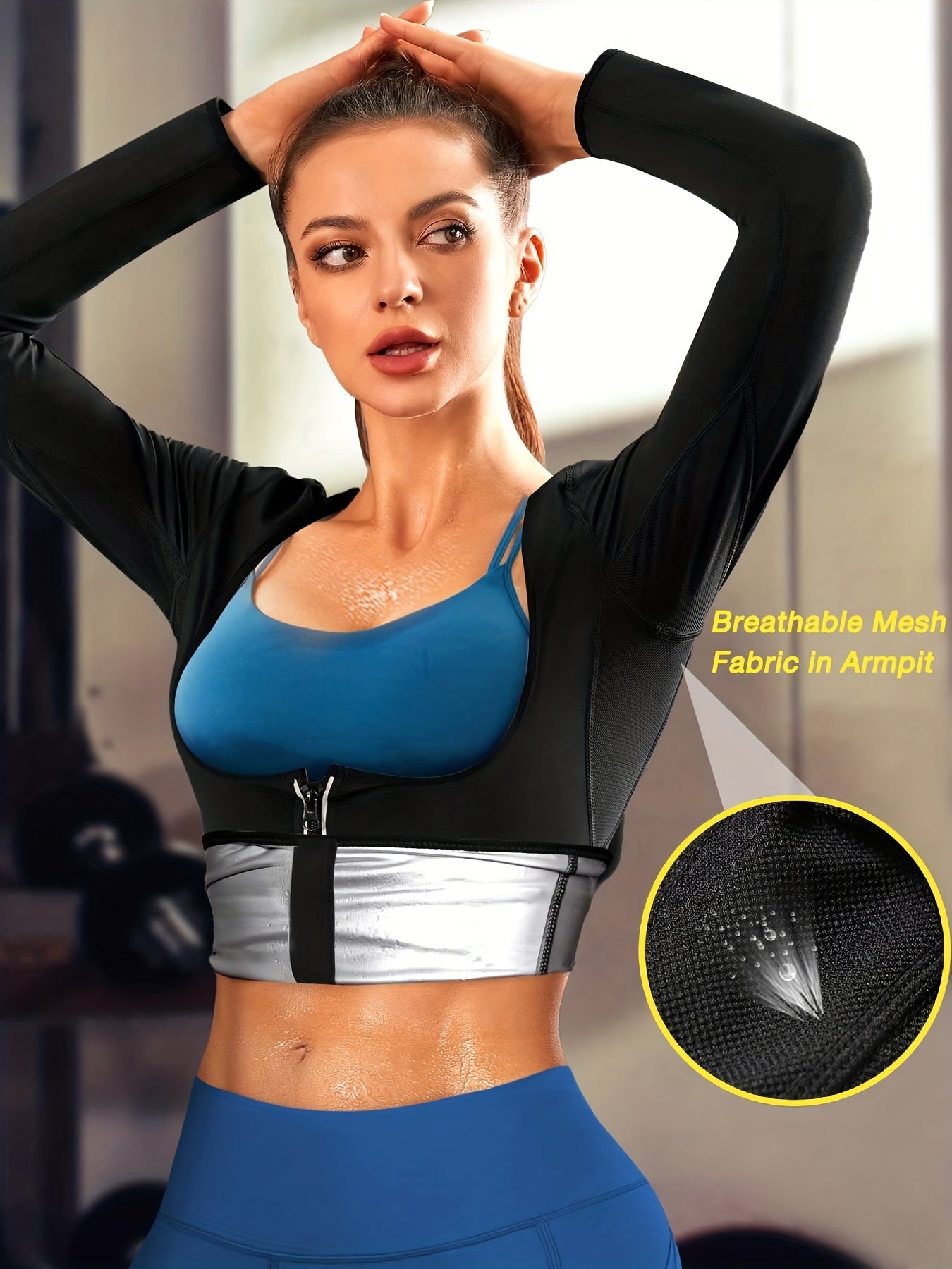 Moisture Wicking Sauna Shirts Waist Training Yoga Tank Tops