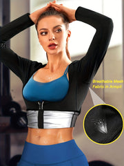 Moisture Wicking Sauna Shirts Waist Training Yoga Tank Tops