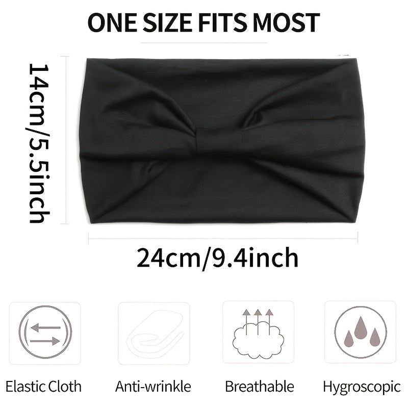Dark Knitted Sports Headband Stretch Non-slip Yoga Hair Band