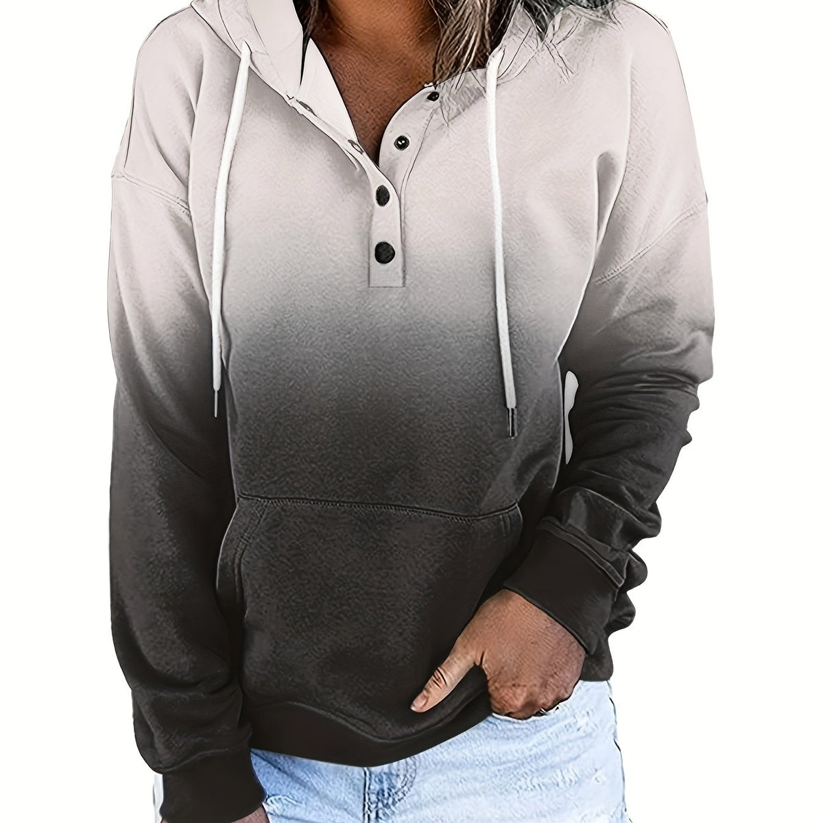 Casual Long Sleeve Hoodie Drawstring Hoodies Sweatshirt