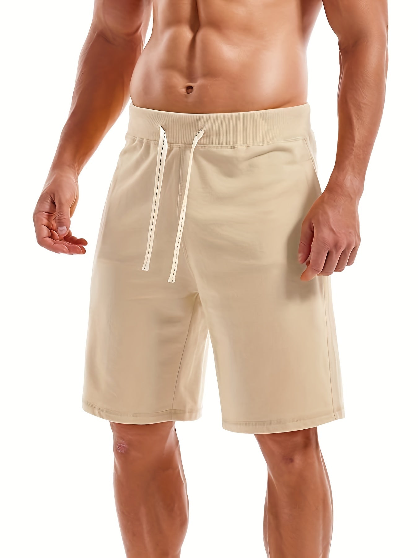 Men's Comfy Elastic Waist Drawstring Shorts for Summer