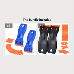 Plastic Razor Scraper Kit - Scrapers & Blades for Car Wrap, Tint Removal