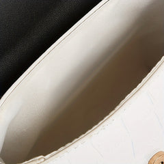 Crocodile Embossed Crossbody Bag Women's Flap Purses
