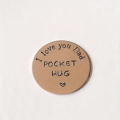 Men's POCKET HUG Love Token I Love You Dad Father's Gift