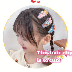 5 Pcs Sparkle Fruit Snap Hair Clips for Girls - Quicksand Bling Sequin Hairpins