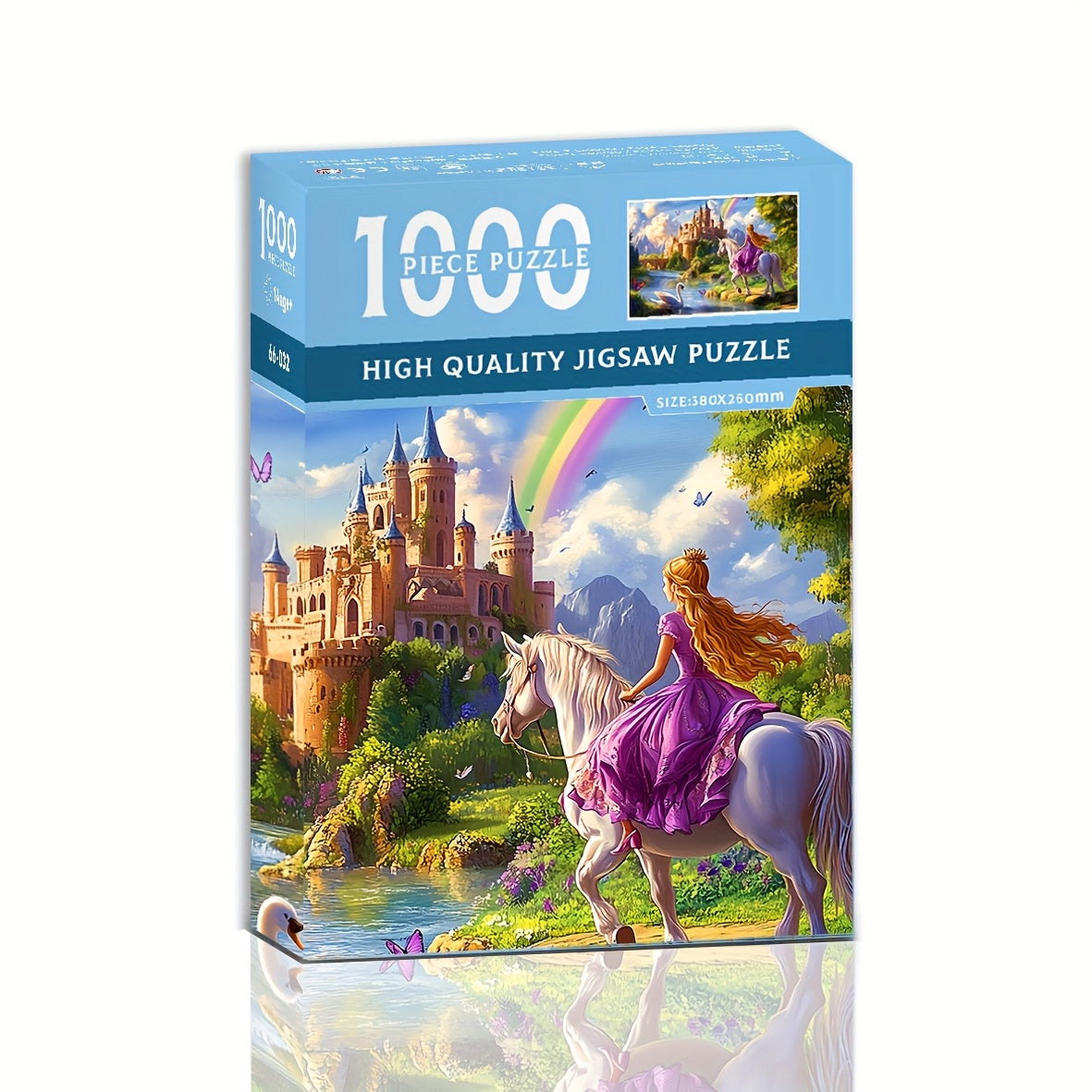 1000pc Expert Jigsaw Puzzle Castle Landscape Princess Horse Swans 14.69x10.24