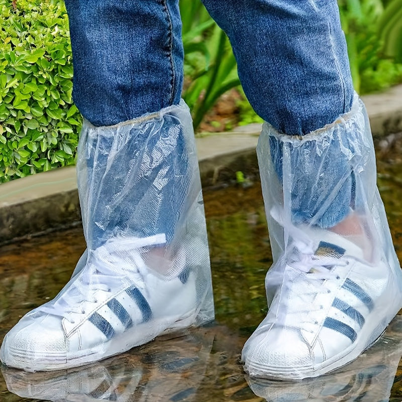 Disposable Waterproof Rain Shoe Covers Anti Slip Thickened Leg Covers