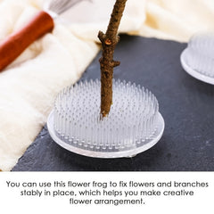 Clear Plastic Flower Frog Pin Holder for Arrangements