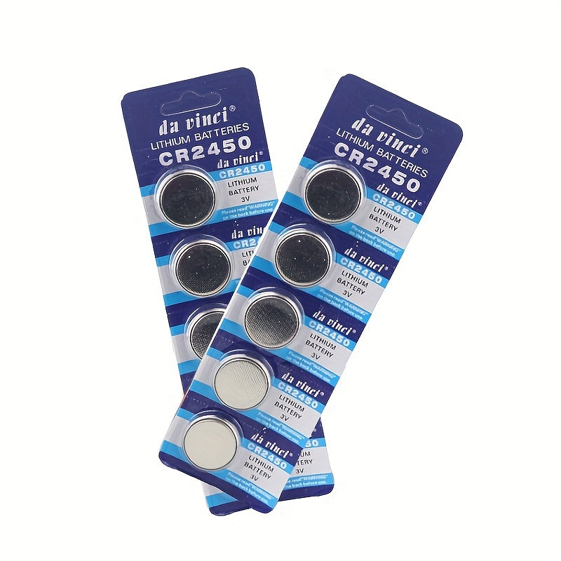5pcs CR2450 3V Lithium Coin Cell Batteries