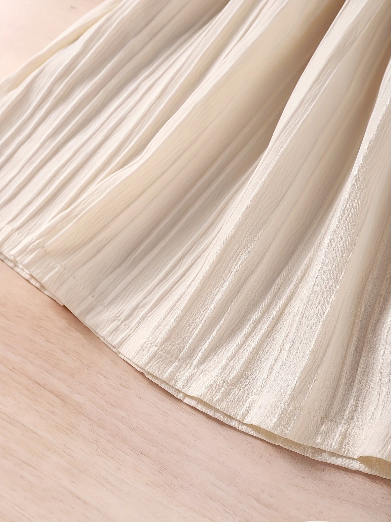Girls' Off-Shoulder Princess Dress with Strappy Frills