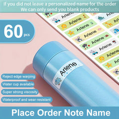 Cartoon Labels Personalized Name Stickers Waterproof for School Stationery Books