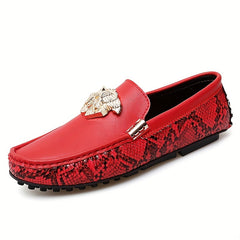 Snakeskin Print Loafers Soft Sole Shoes Casual Slip On Flat Shoes