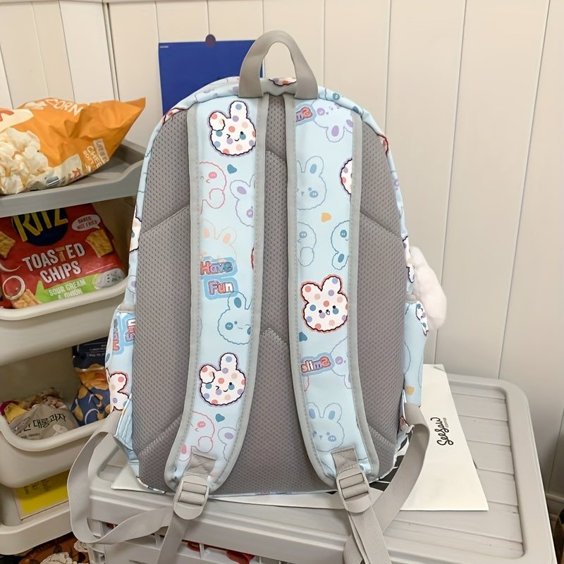 Kids Rabbit Printed Backpack Lightweight Casual School Bag