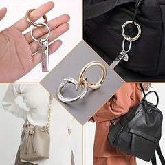 8pcs Spring O-Ring Alloy Buckle Portable Hook Clip Keyring DIY Accessories