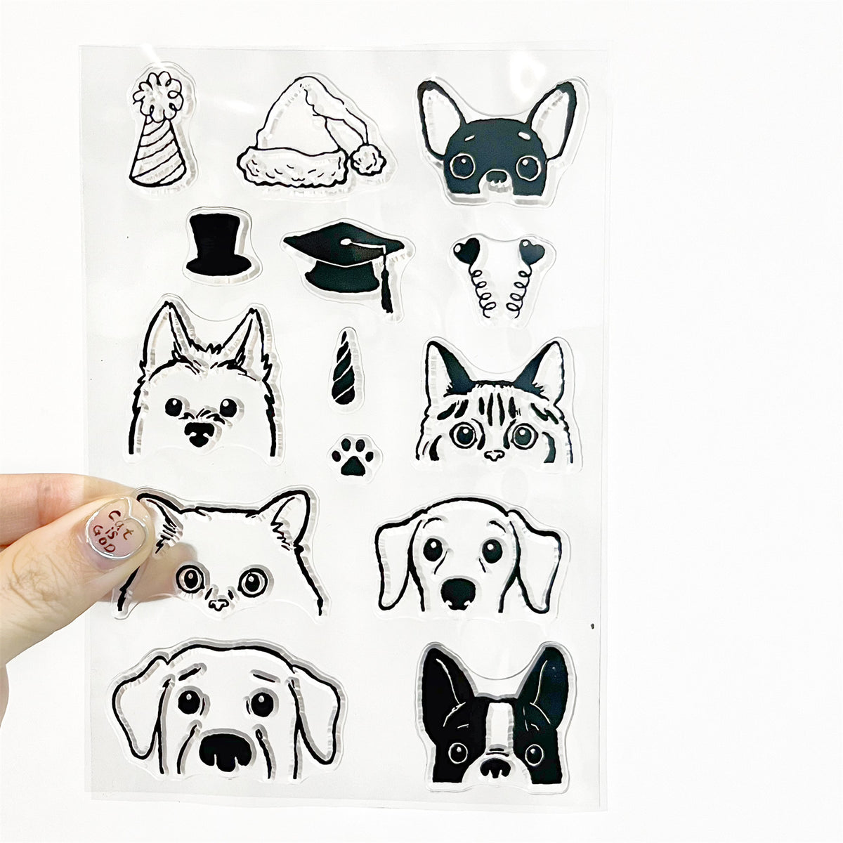 Pet Transparent Silicone Stamp Set