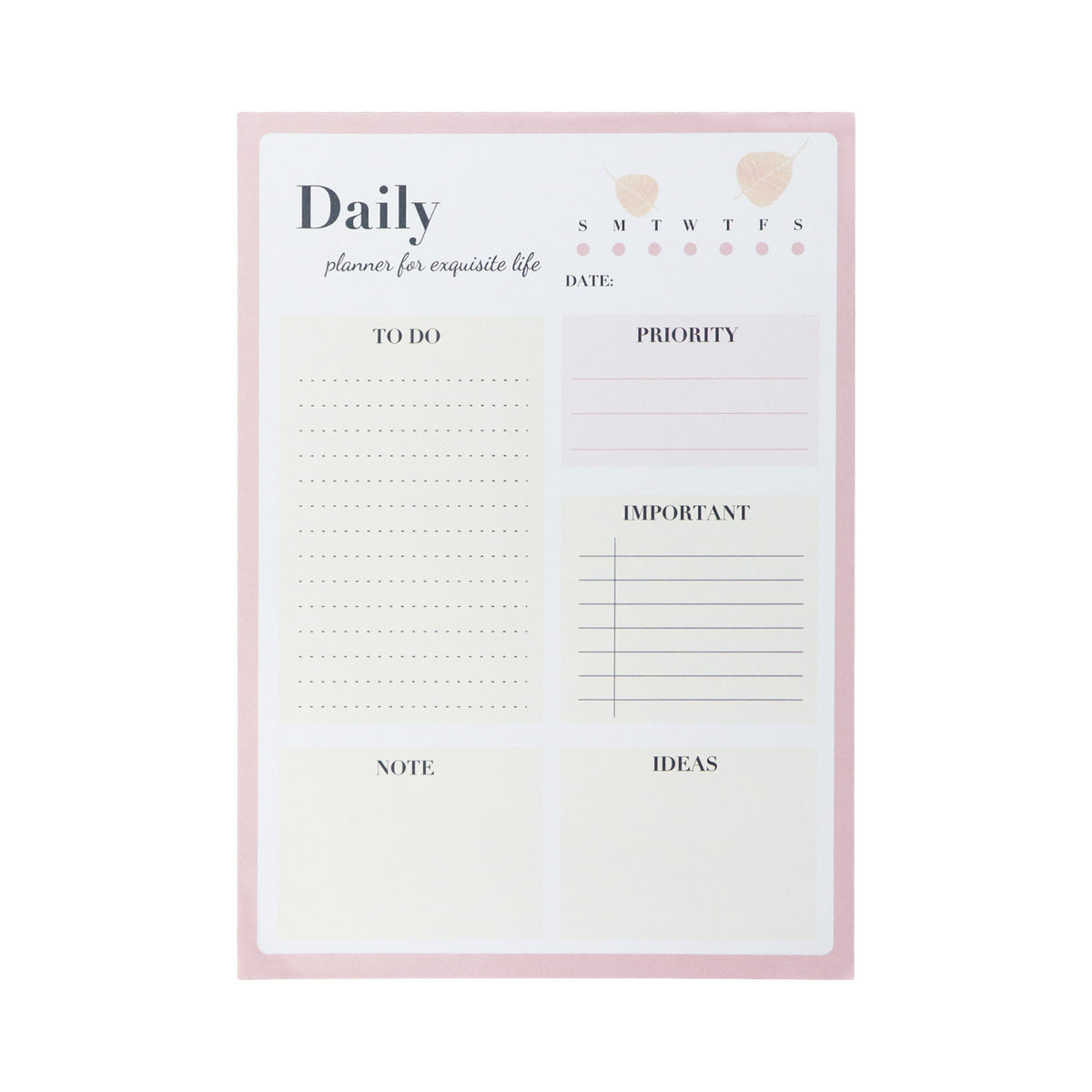 Letter Graphic Plan Notepad 52 Sheets For Daily Planning