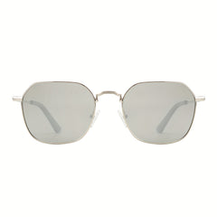 OUWEN Polarized Hexagon Square Sunglasses Small Polygon Aviators