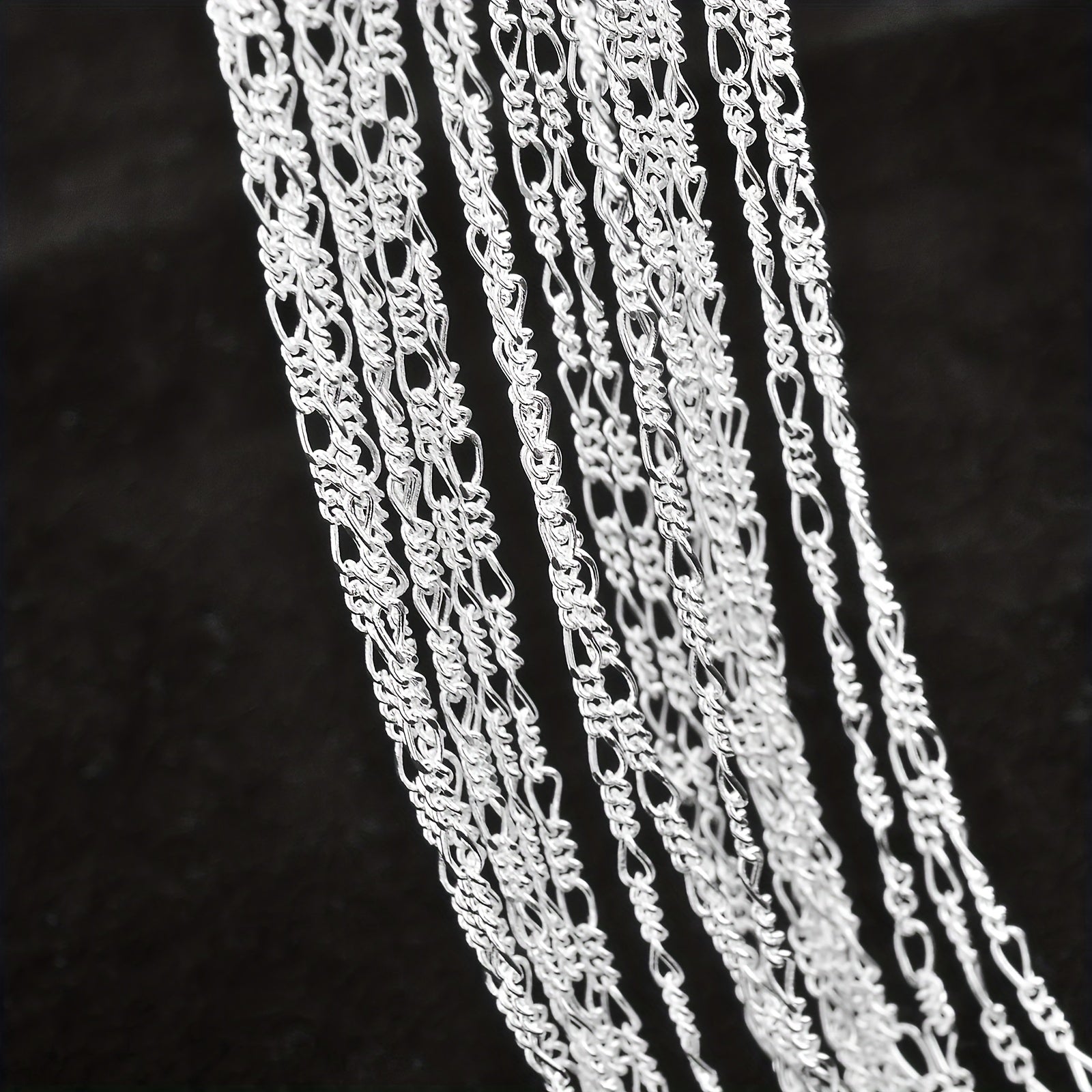 925 Sterling Silver Plate Chain Collar Necklace for DIY Jewelry