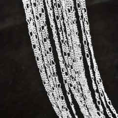 925 Sterling Silver Plate Chain Collar Necklace for DIY Jewelry