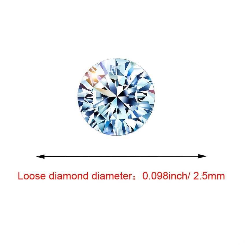 Round Cut Moissanite Stone Rhinestone Accessory