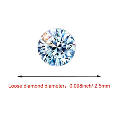 Round Cut Moissanite Stone Rhinestone Accessory