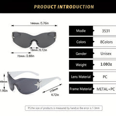 Y2K One Piece Gradient Sunglasses UV400