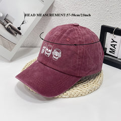 Unisex Breathable Adjustable Baseball Cap with Three Skull Pattern