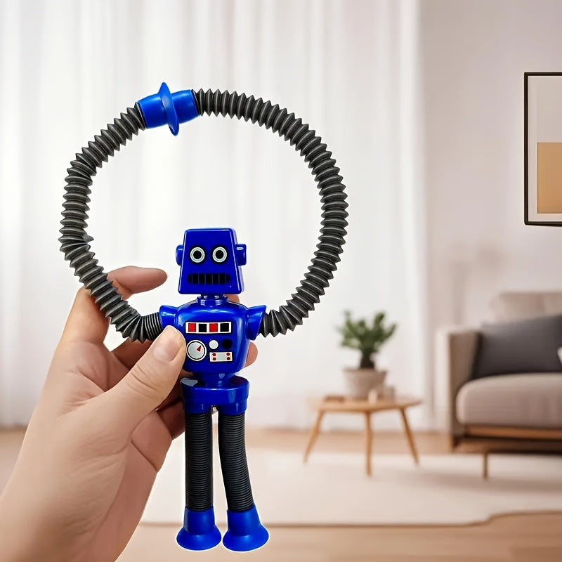 Telescopic Robot Building Toy Tubes with Suction Cup