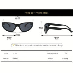 Y2K Wrap Around Sunglasses Cyberpunk Mirror Lens UV400