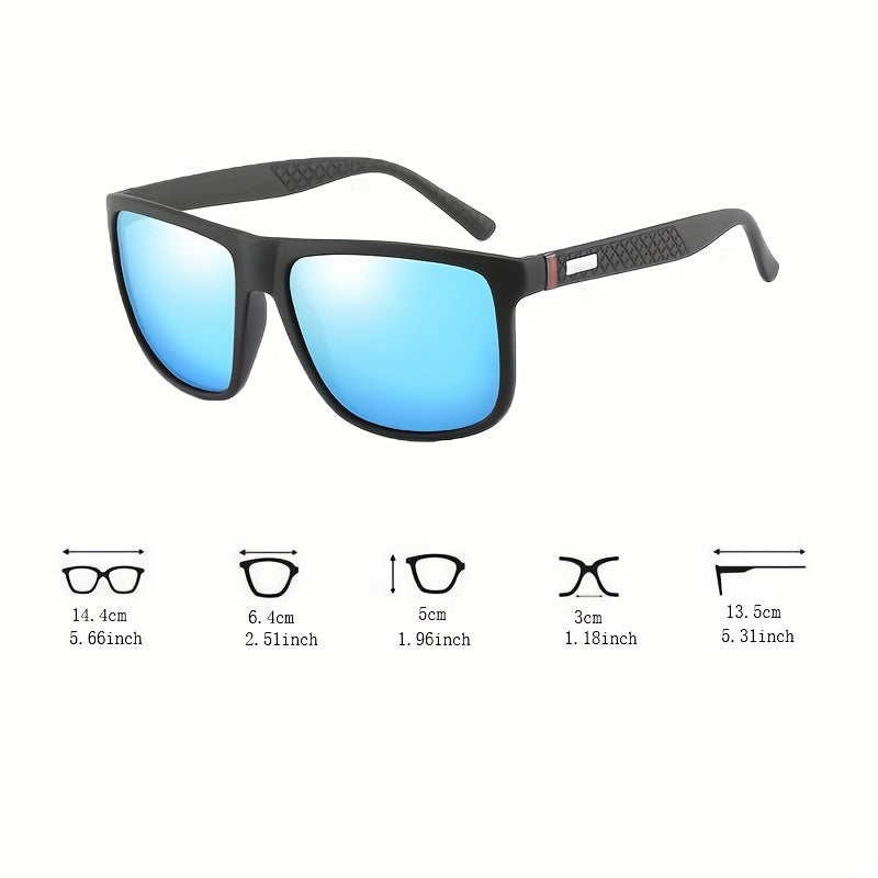 Men's Vintage Square Frame Sunglasses Polarized Driving Sun Glasses