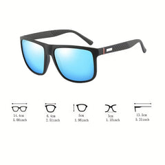 Men's Vintage Square Frame Sunglasses Polarized Driving Sun Glasses
