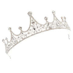 Silvery Rhinestone Crown Headband Party Favor Decorations