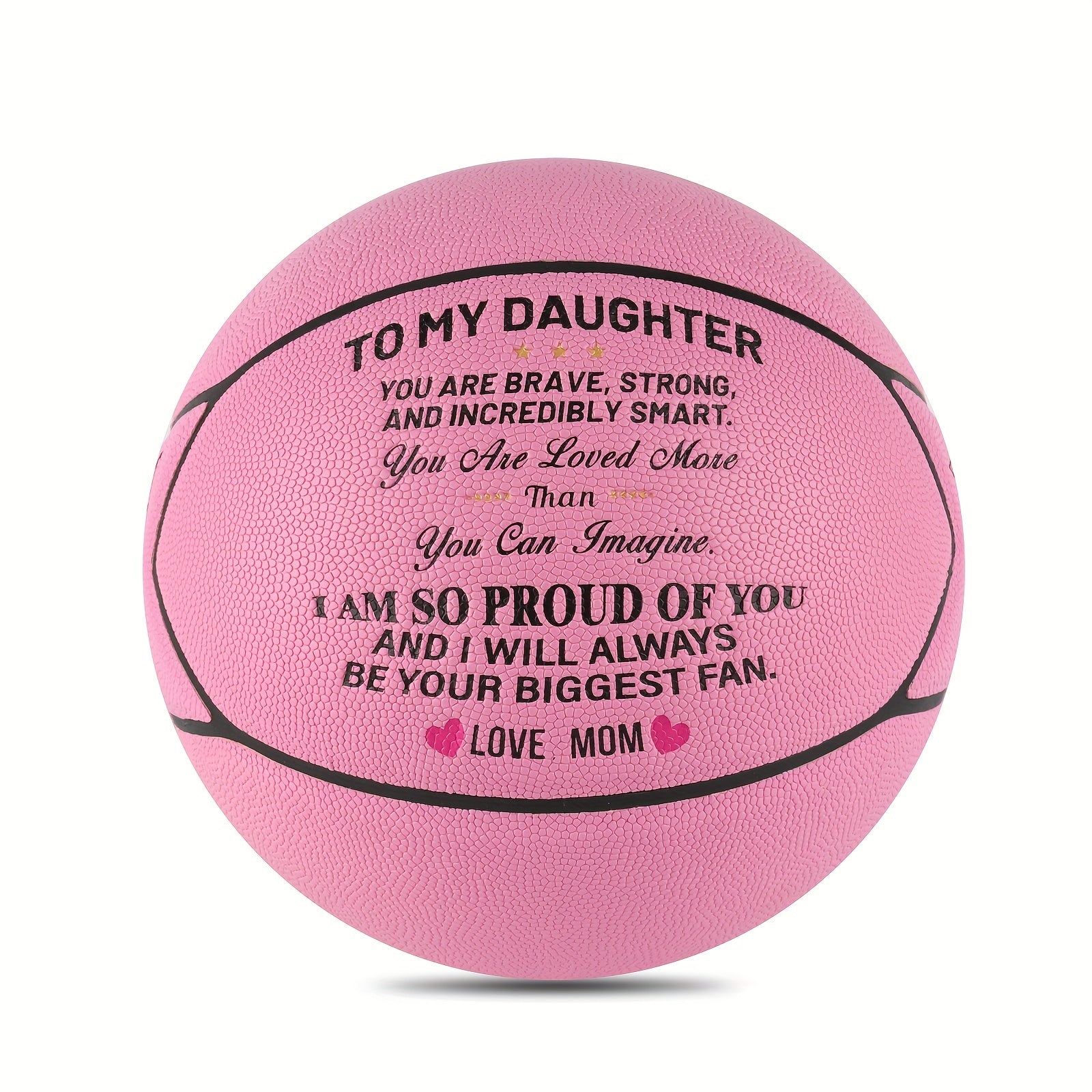 Engraved Basketball To My Daughter From Mom PU leather Basketball Gift